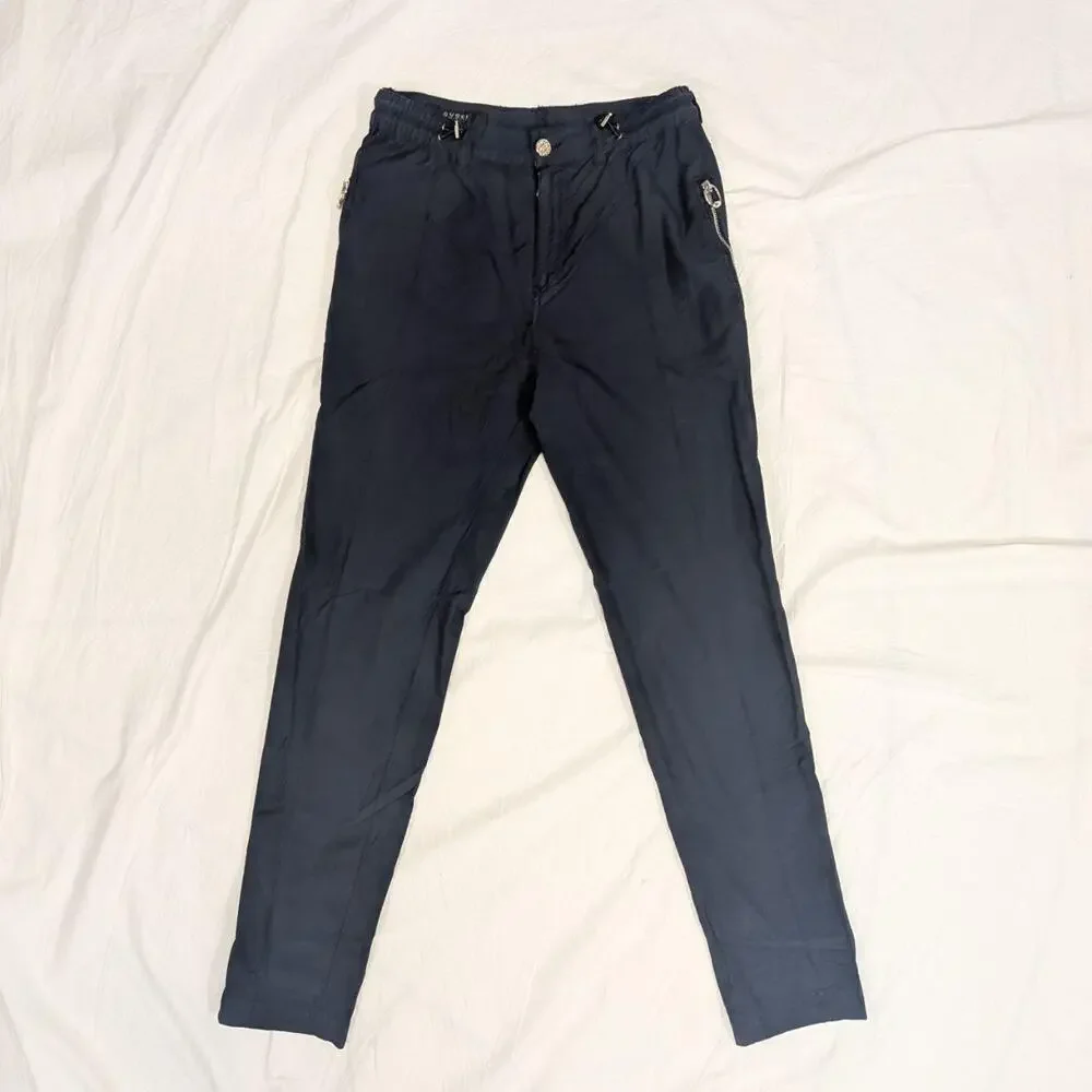 Gucci navy 100% cotton jogger pants, Italian size 42